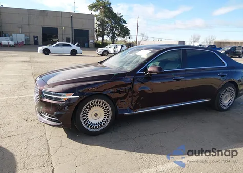 2020 Genesis G90 3.3T Premium Rwd z USA, uszkodzony, nr VIN KMTF34PA4LU081199